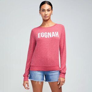 Wildfox Crimson Eggnah Baggy Beach Jumper Deep V size XS